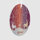 Rentier, lasst es schneit! Weihnachten Ornament (Vorderseite)