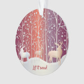 Rentier, lasst es schneit! Weihnachten Ornament (Vorderseite)