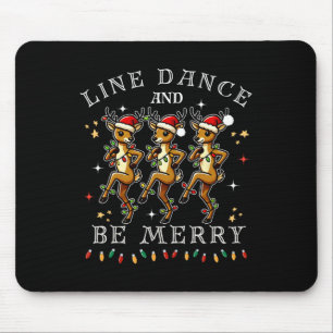 Rentier Line Tanz und sei froh Weihnachten festlic Mousepad
