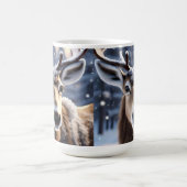 Rentier Magic: Nahes Up von Santas Loyal Companion Kaffeetasse (Mittel)