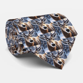 Rentier Magic: Nahes Up von Santas Loyal Companion Krawatte