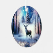 Rentier Magical Enchanted Weihnachtswald Ornament Aus Metall (Vorderseite links)