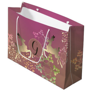 Rentier & Magische Schneeflocken-Geschenktasche Große Geschenktüte