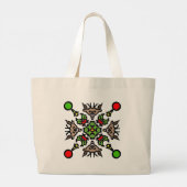 Rentier-Mandala-Design Jumbo Stoffbeutel (Rückseite)