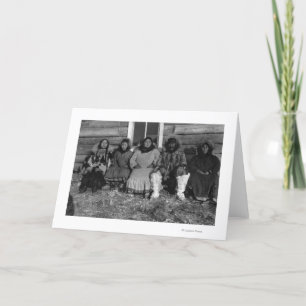 Rentier Mary und ihre Familie in Alaska Feiertagskarte