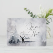 Rentier mit Big Antlers Weihnachten im Wasser (Stehend Vorderseite)