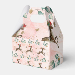 Rentier mit Blumen im Geweih-Muster Geschenkschachtel