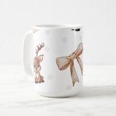 Rentier mit Bows Coffee Tasse (Vorderseite Links)