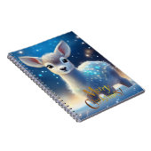 Rentier mit fröhlichem Weihnachtsgrüßen Notizblock (Rechte Seite)