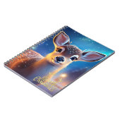 Rentier mit fröhlichem Weihnachtsgrüßen Notizblock (Linke Seite)