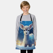 Rentier mit fröhlichem Weihnachtsgrüßen Schürze (Getragen)