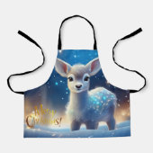 Rentier mit fröhlichem Weihnachtsgrüßen Schürze (Vorderseite)