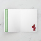 Rentier mit Geschenkboxen Feiertagskarte (Innenseite)