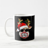 Rentier mit Gesichtsmaske Weihnachten 2020 Familie Kaffeetasse (Links)