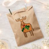 Rentier mit Heiliger Geschenktütchen (Ausgeschnitten)