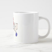 Rentier mit Hut des Weihnachtsmanns ~ Jumbo-Tasse (Rechts)