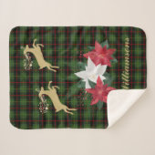 Rentier mit Poinsettias Sherpadecke (Vorderseite (Horizontal))