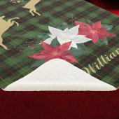 Rentier mit Poinsettias Sherpadecke