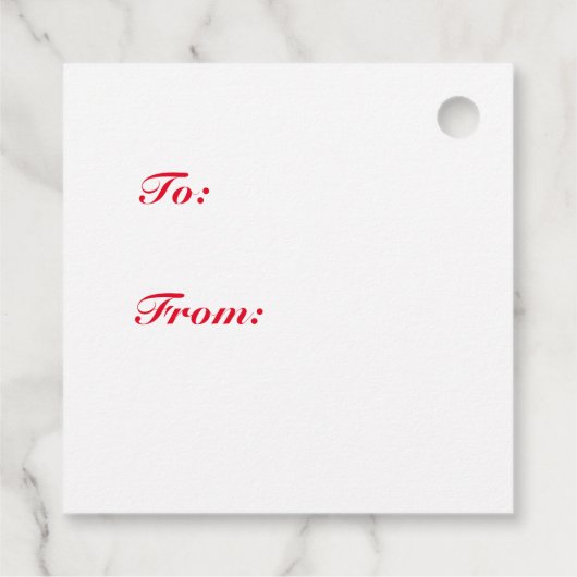 Rentier mit Ribbon Weihnachtsmarke Geschenkanhänger (Rückseite)