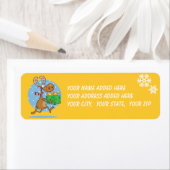 Rentier mit Rücksendeadressen-Aufklebern (Insitu)