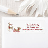 Rentier mit Sleigh Return Address Label (Insitu)