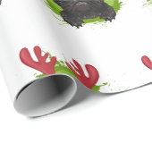 Rentier-Mops Geschenkpapier (Rolleneckpunkt)