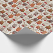 Rentier Muster WrappingPaper Geschenkpapier (Ecke)