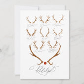 Rentier Names Multi-Foto Weihnachten (Vorderseite)