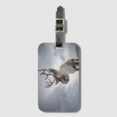 Rentier Nature Foto Gepäckanhänger (Vorderseite Vertikal)