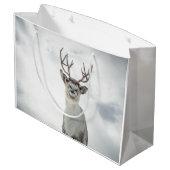Rentier Nature Foto Große Geschenktüte (Rückseite Schrägansicht)