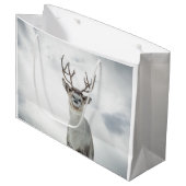 Rentier Nature Foto Große Geschenktüte (Vorderseite Schrägansicht)