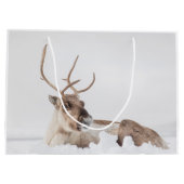 Rentier Nature Foto Große Geschenktüte (Rückseite)