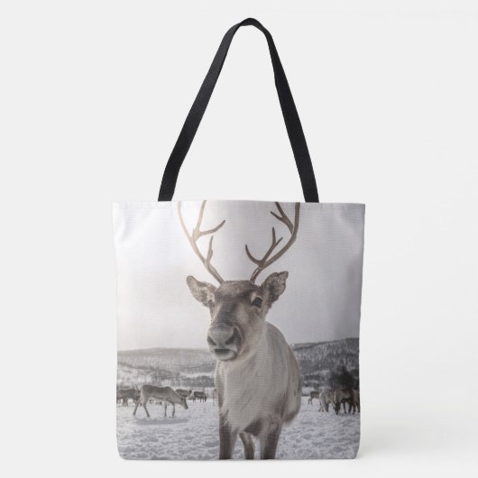 Rentier Nature Foto Tasche (Vorderseite)