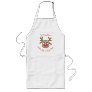 Rentier North Pole Cookie Crew Spaß Weihnachten Lange Schürze