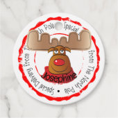 Rentier North Pole Rudolph Sonderlieferung Geschenkanhänger (Vorderseite)