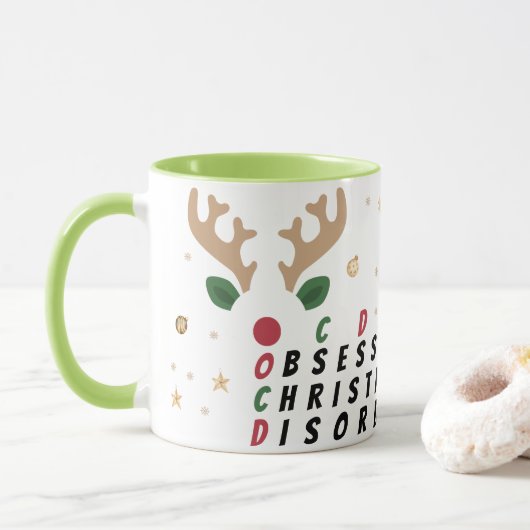 Rentier OCD kundenspezifisch Tasse (Mit Donut)