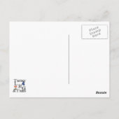 Rentier of the Northern Lights Postcard Postkarte (Rückseite)