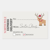 Rentier Offiziell Santa Claus Geschenk Nordamerika Rechteckiger Aufkleber (Vorderseite)