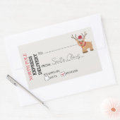 Rentier Offiziell Santa Claus Geschenk Nordamerika Rechteckiger Aufkleber (Umschlag)