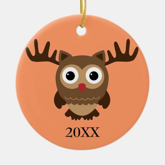 Rentier Owl Ornament (Vorne)