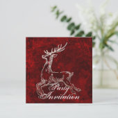 Rentier-Party Einladung (Stehend Vorderseite)