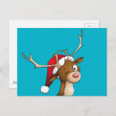 Rentier Postkarte (Vorne/Hinten)