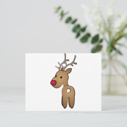Rentier Postkarte (Stehend Vorderseite)