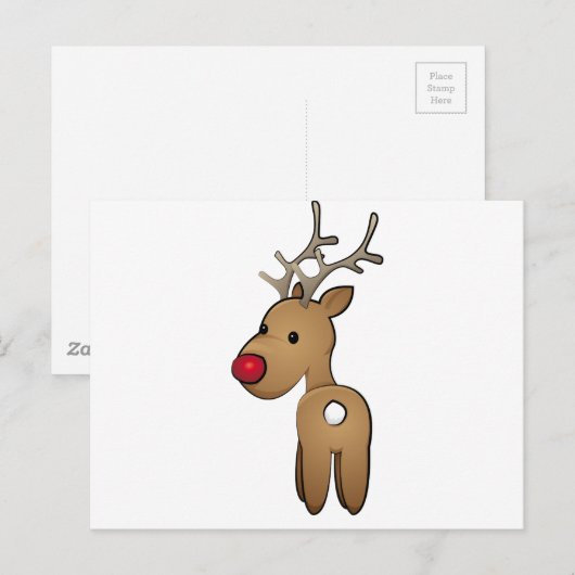 Rentier Postkarte (Vorne/Hinten)