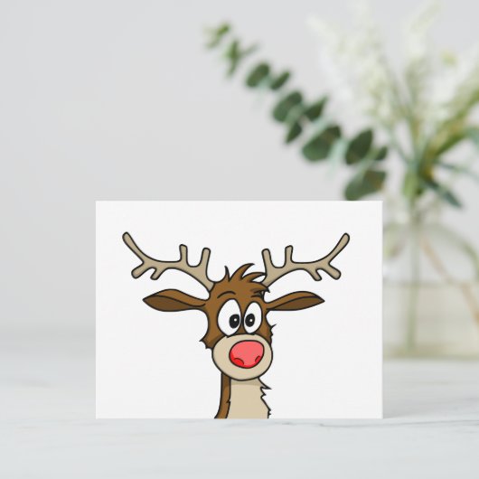 Rentier Postkarte (Stehend Vorderseite)