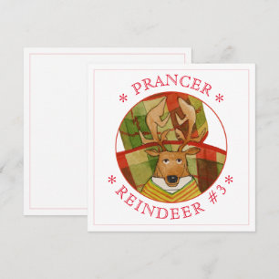 RENTIER PRANCER 5,25" quadratische flache Karte