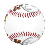 Rentier Puzzled Weihnachtsmann Baseball (Vorderseite)