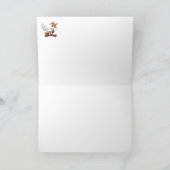 Rentier Puzzled Weihnachtsmann Einladung (Innenseite)