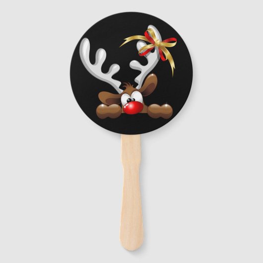 Rentier Puzzled Weihnachtsmann Fächer (Rückseite)