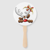 Rentier Puzzled Weihnachtsmann Fächer (Vorderseite)